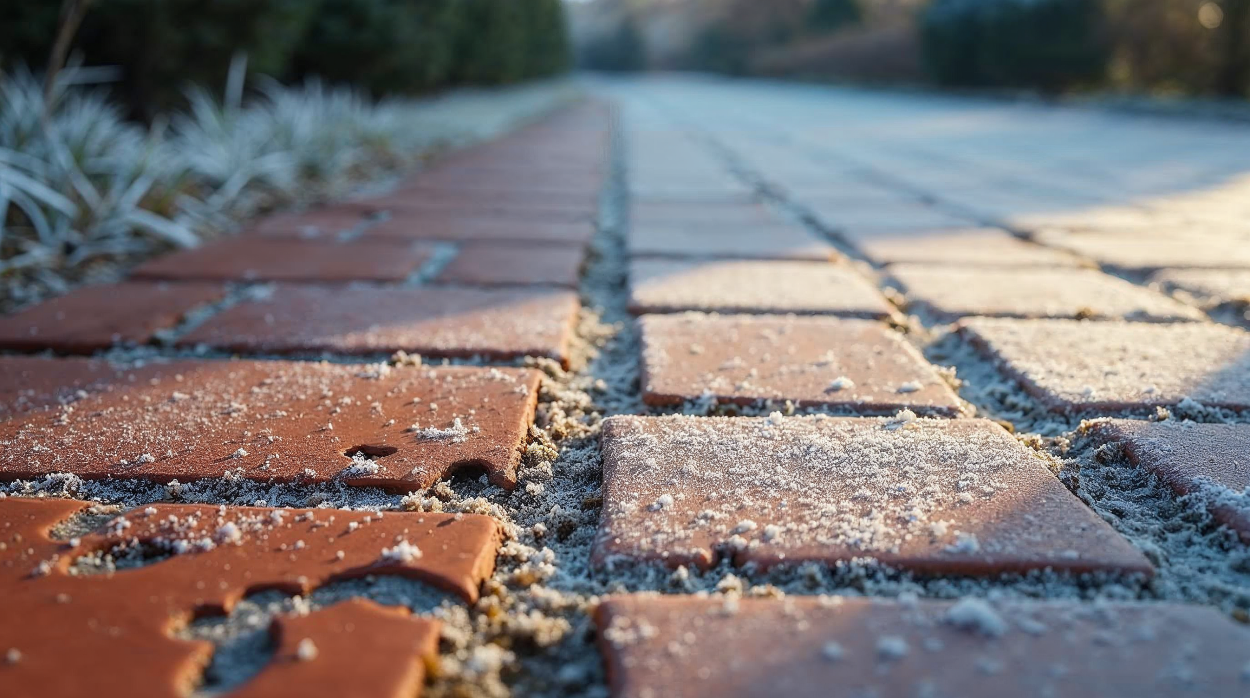 Frostschaden an alter Terrakotta-Fliese versus intakte Feinsteinzeug-Aussenfliese