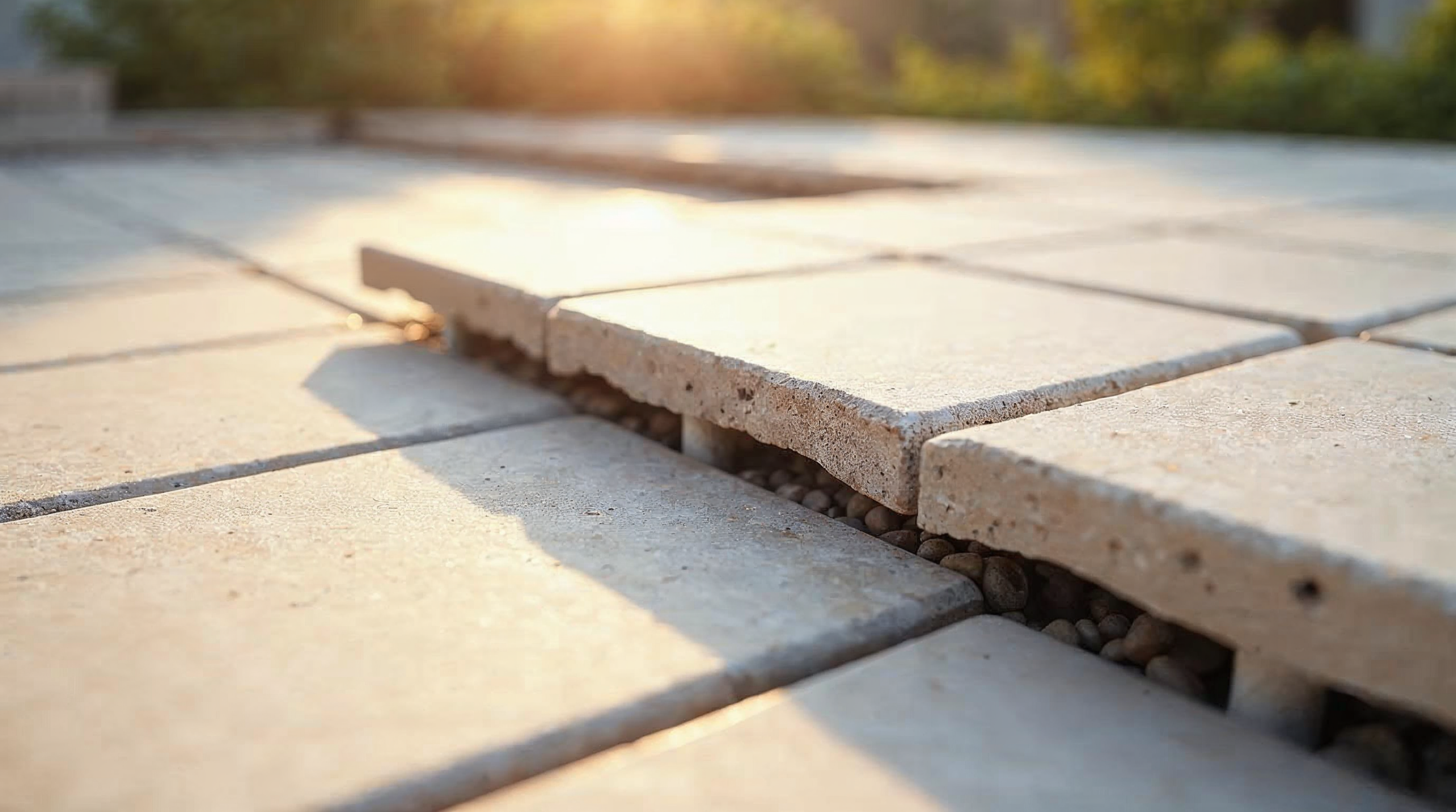 Fliesen-Verlegung auf Stelzlagern mit Drainage darunter