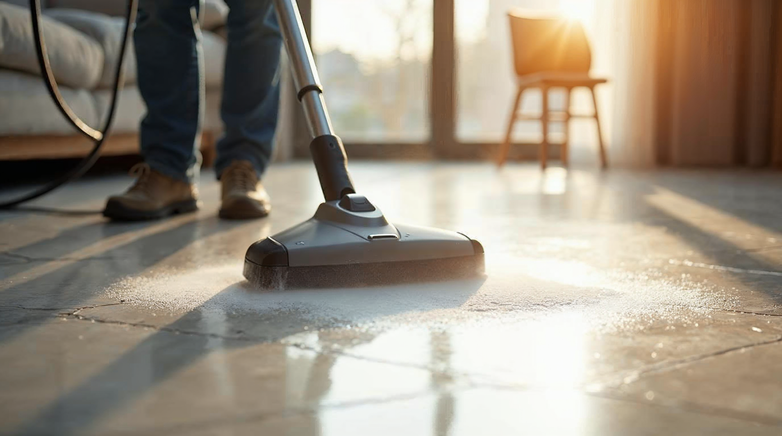 Moderner Dampfreiniger in einem Bremer Zuhause