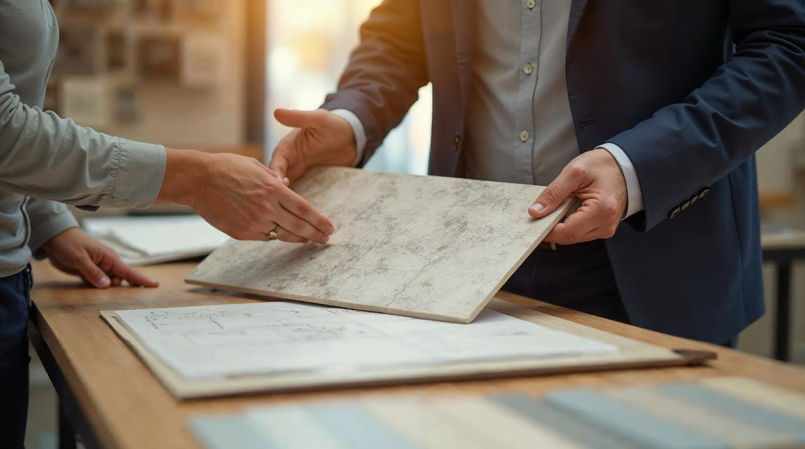 Beratungsszene im Esbau Showroom in Bremen