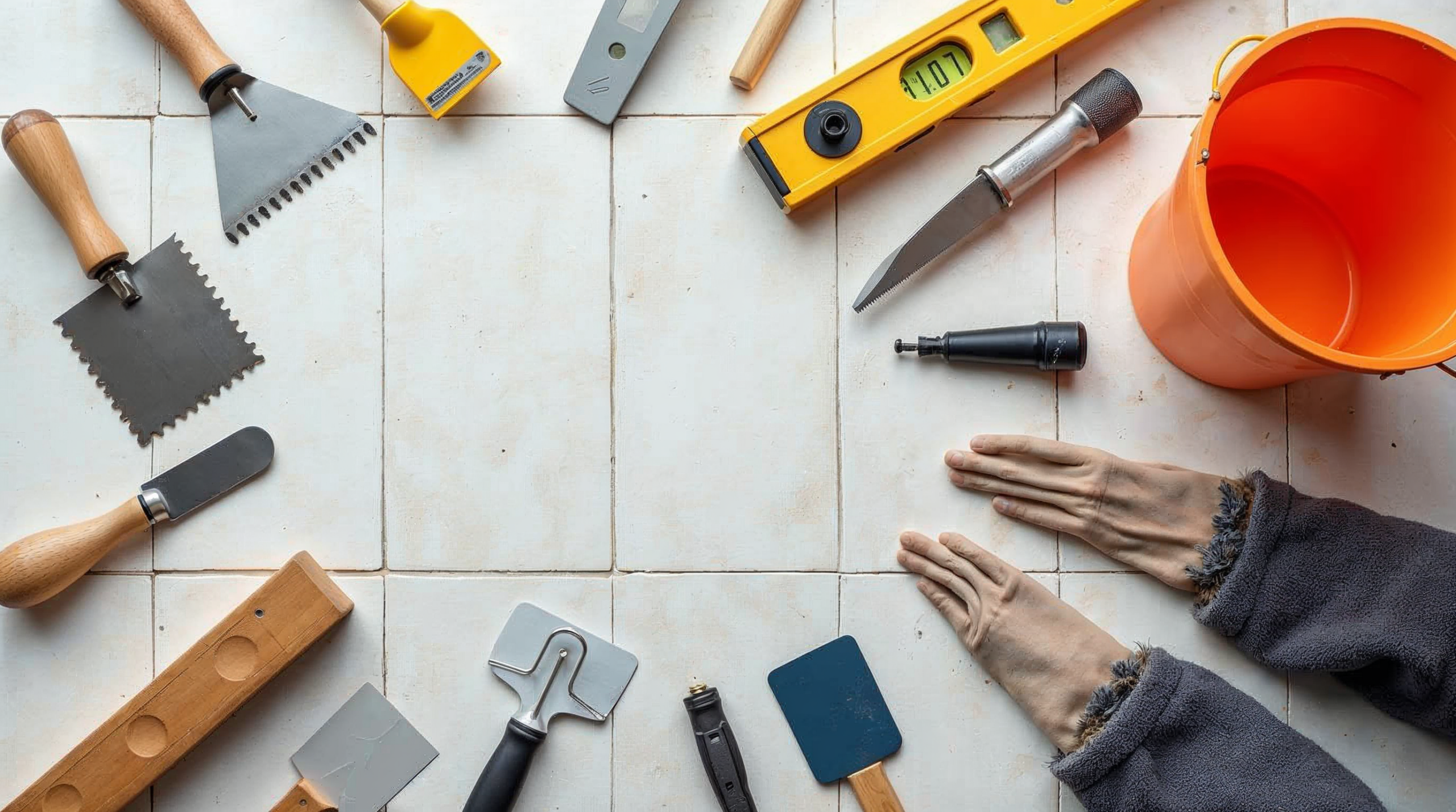 Werkzeug für die Fliesenverlegung