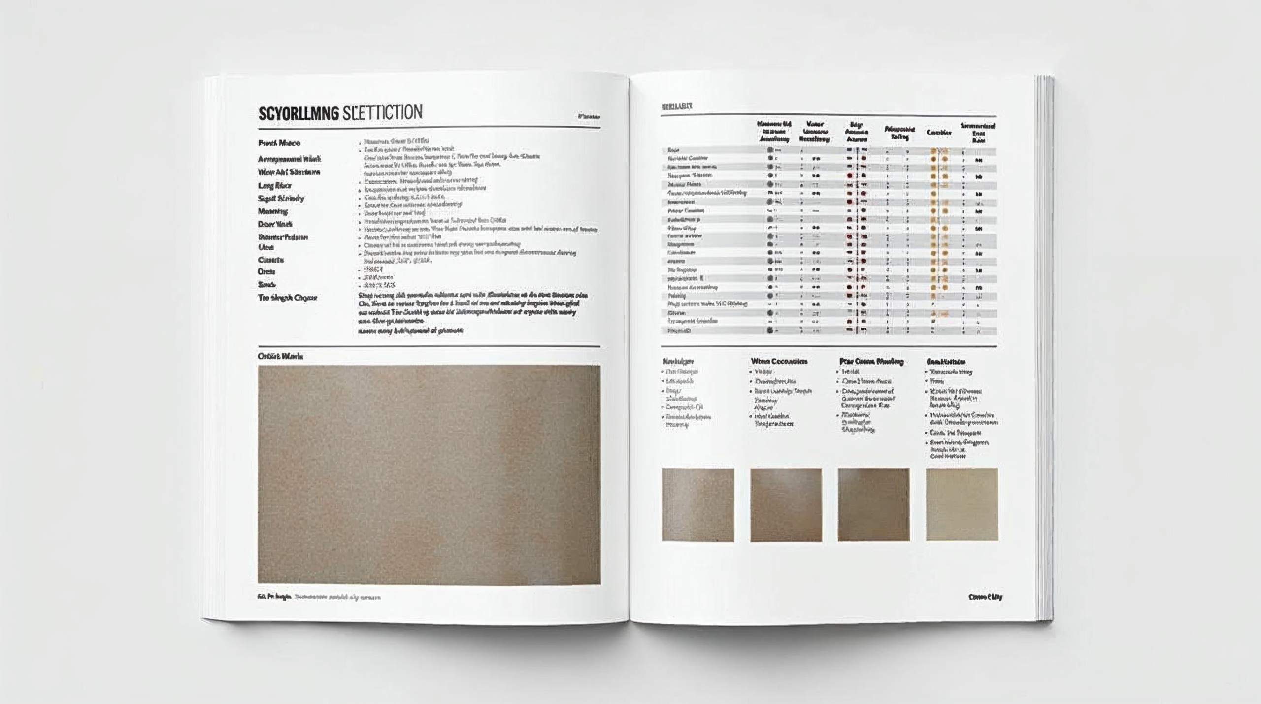 Datenblatt einer Fliese mit technischen Werten