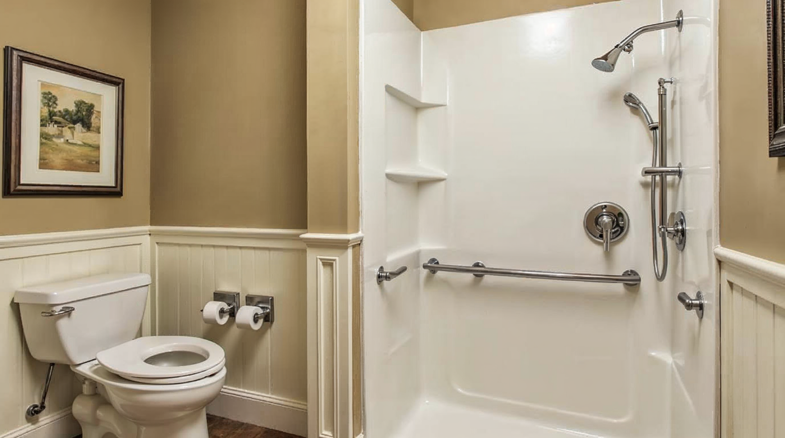 Elegante Haltegriffe im modernen Bad