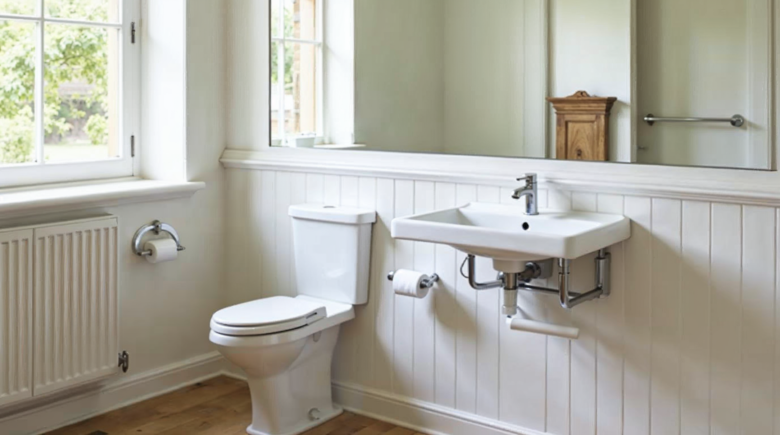 Unterfahrbarer Waschtisch für Rollstuhl-Zugang