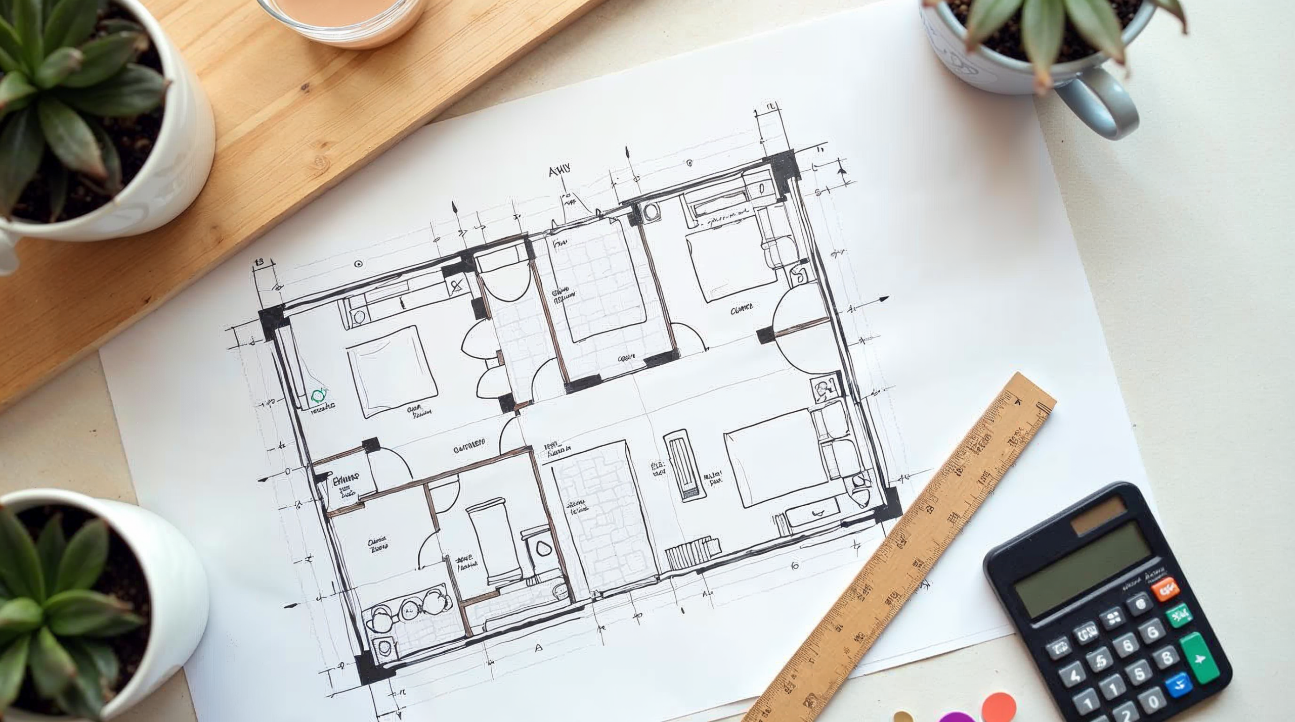 Grundriss eines Bades mit eingezeichneten Fliesen