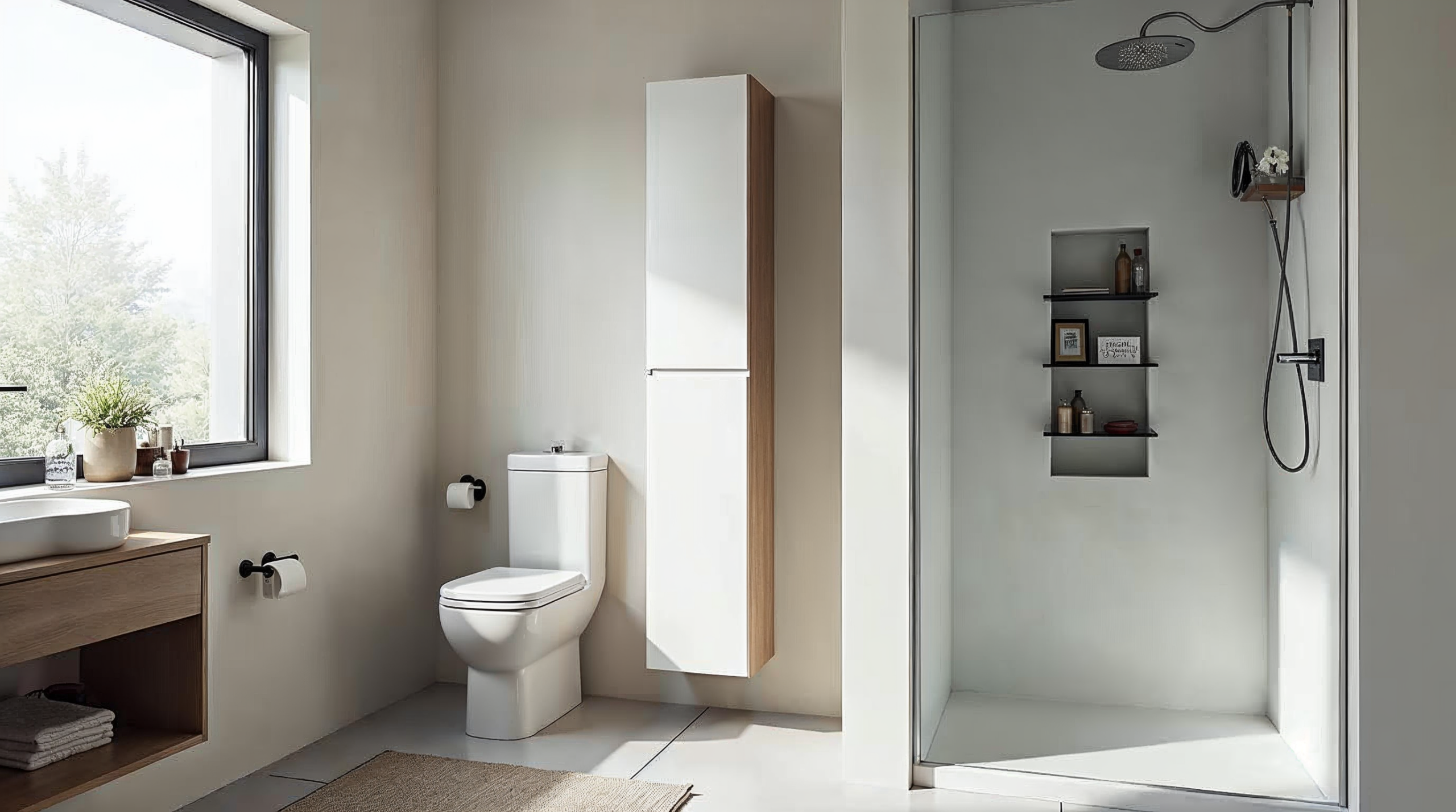 Clevere Stauraum-Lösung im kleinen Bad