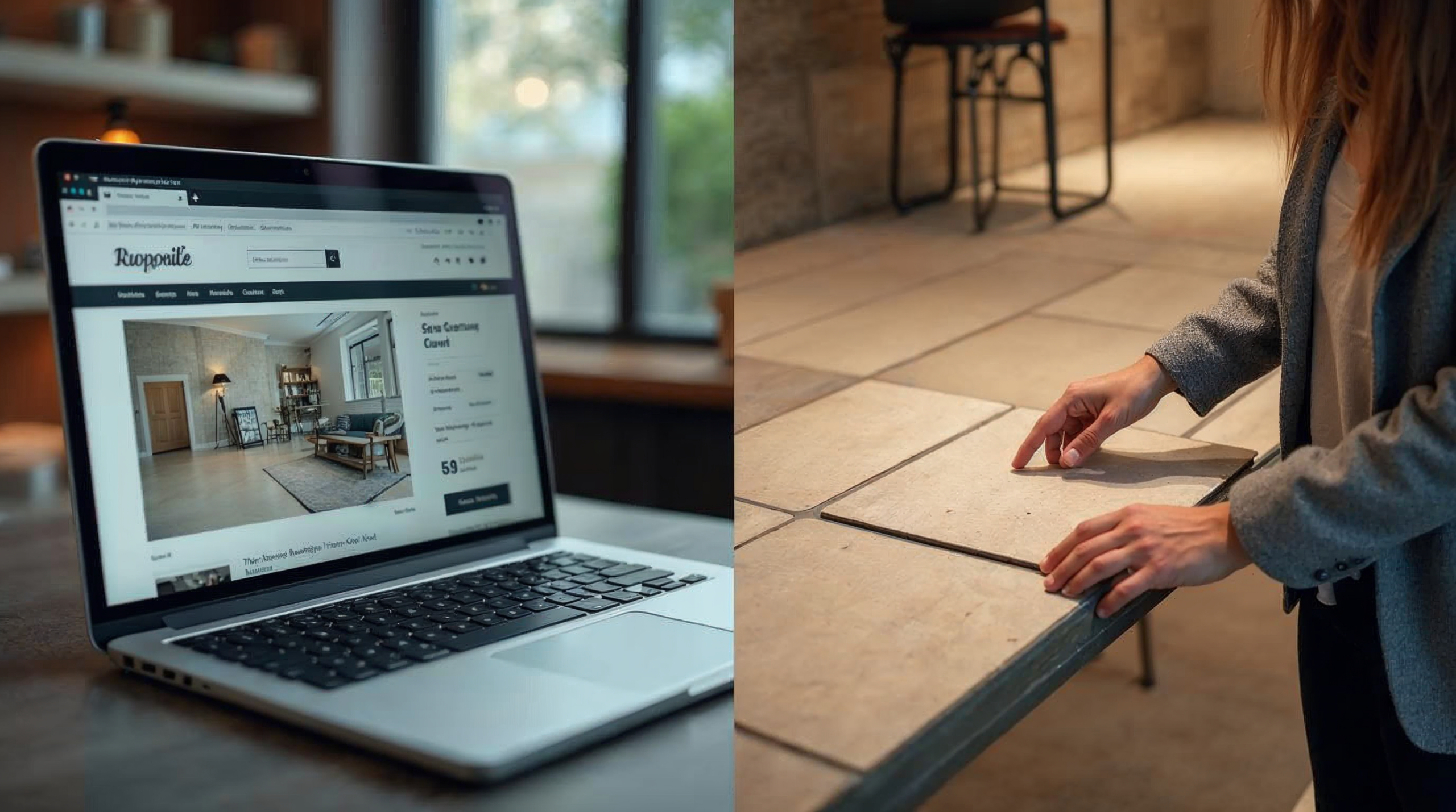 Vergleich: Fliesen online auf Laptop bestellen versus Showroom Beratung in Bremen